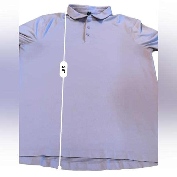 Lululemon Evolution Short‎ Sleeve Polo Shirt in Heathered Lunar Rock Sz L - Picture 8 of 8